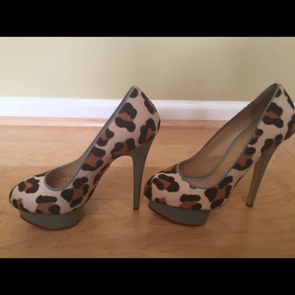Charlotte Olympia Calf Hair Leopard Heel - Picture 4 of 8